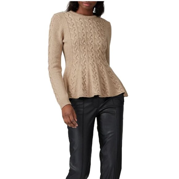 Jason Wu Collective Camel Peplum Sweater size XS - Picture 2 of 9